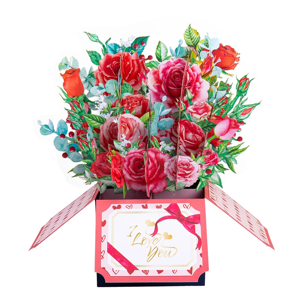 Butterflies Flower Pop Up Cards Mother's Day