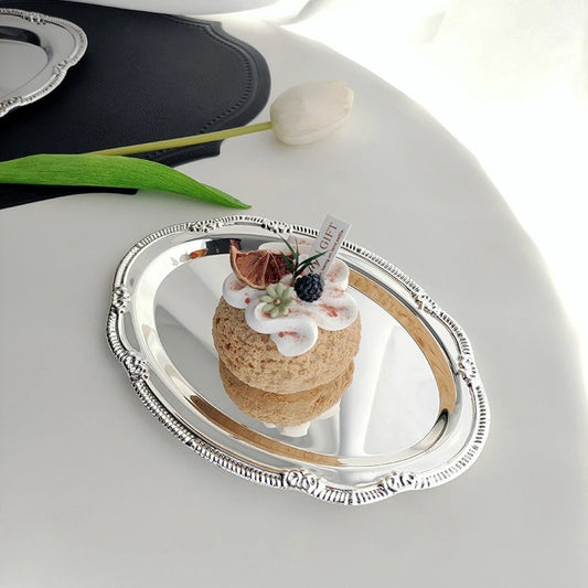 Embossed Silver Platter