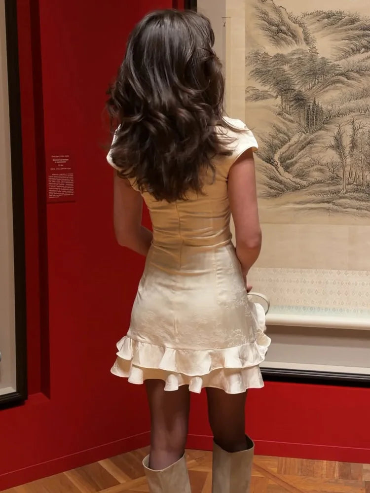 Ruffled Elegant Party Dress