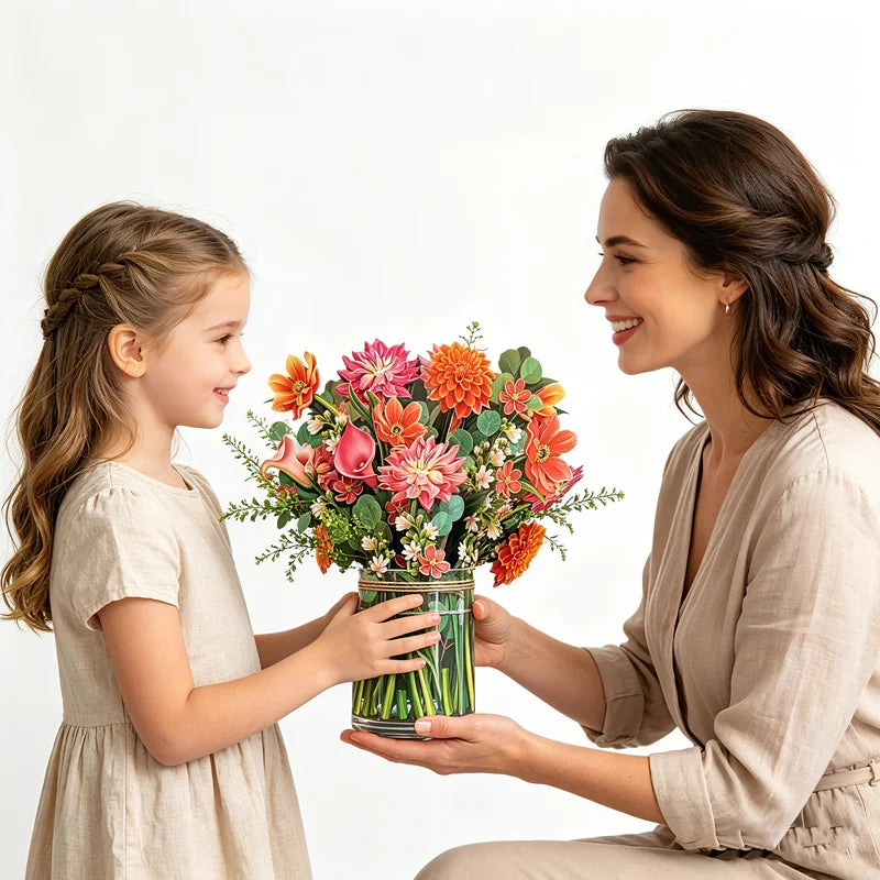 Flower Card Carnation Rose for Mother's Day