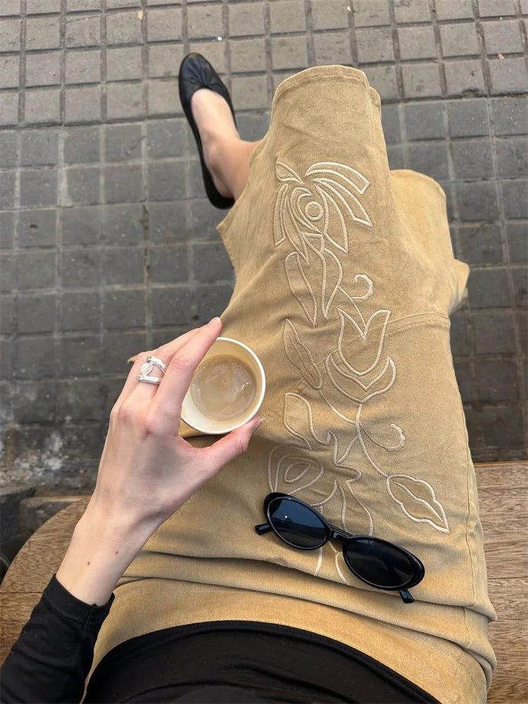 Summer Vintage Printed Long Skirt