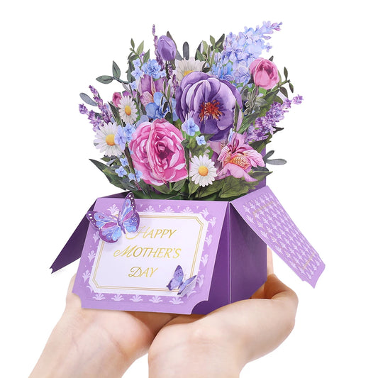Butterflies Flower Pop Up Cards Mother's Day