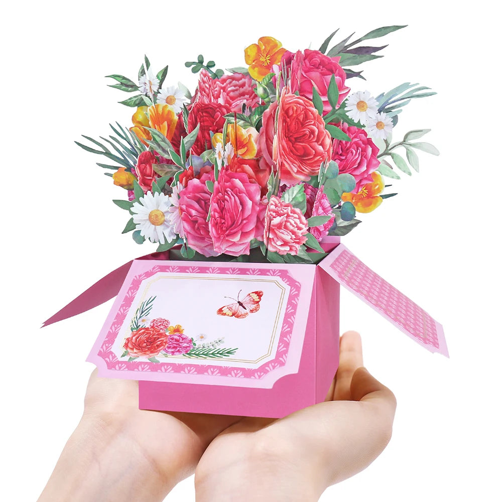 Butterflies Flower Pop Up Cards Mother's Day