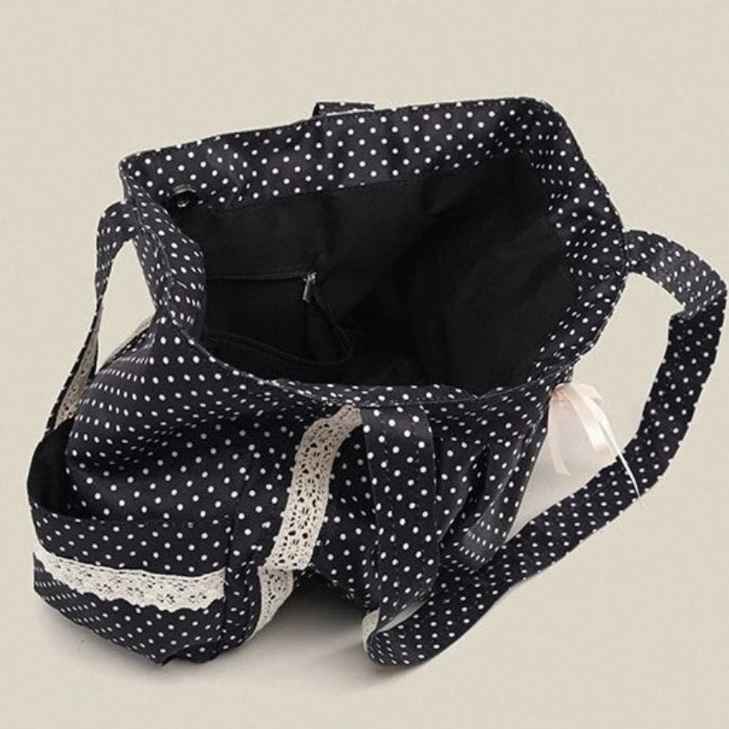 Canvas Lace Shoulder Bag