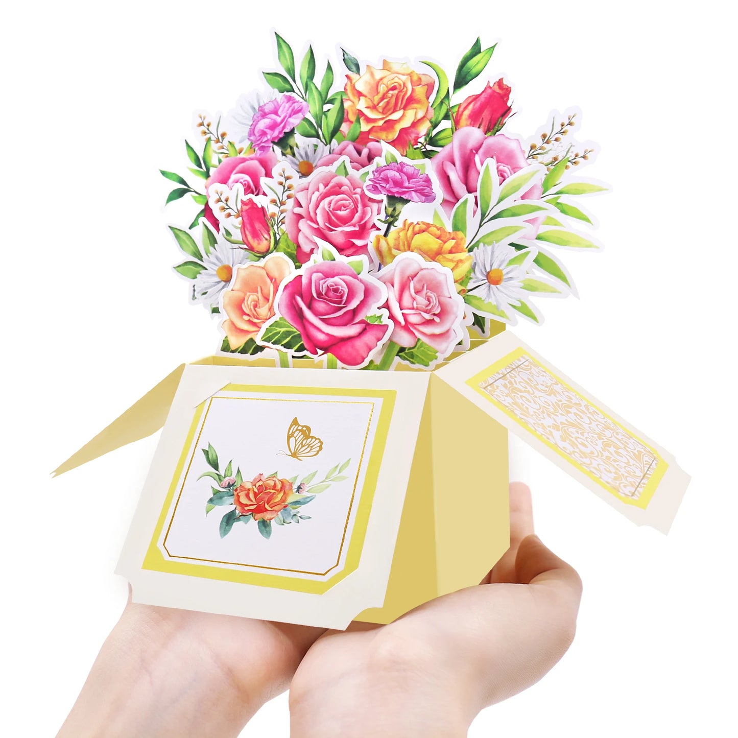 Butterflies Flower Pop Up Cards Mother's Day