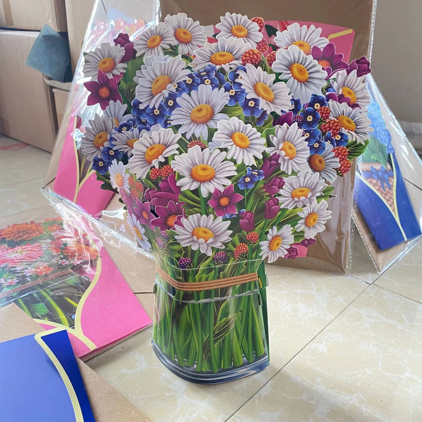 Flower Card Carnation Rose for Mother's Day
