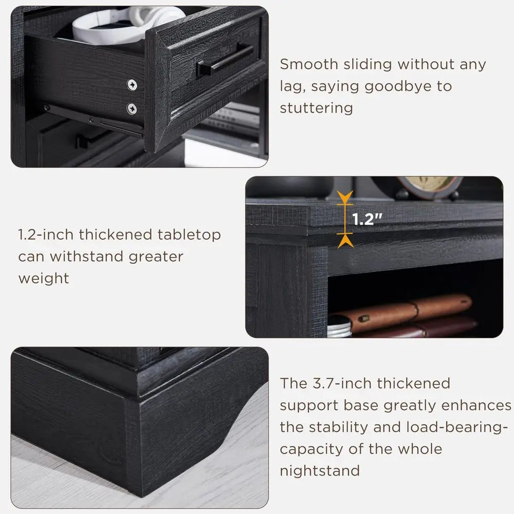 18 Farmhouse Nightstand End Table