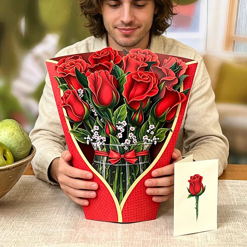 Flower Card Carnation Rose for Mother's Day