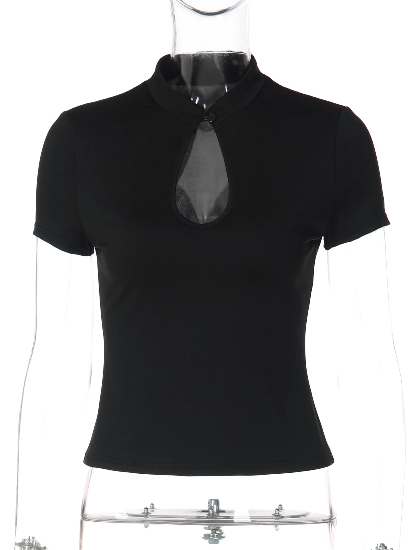 Mandarin Collar Short Sleeve