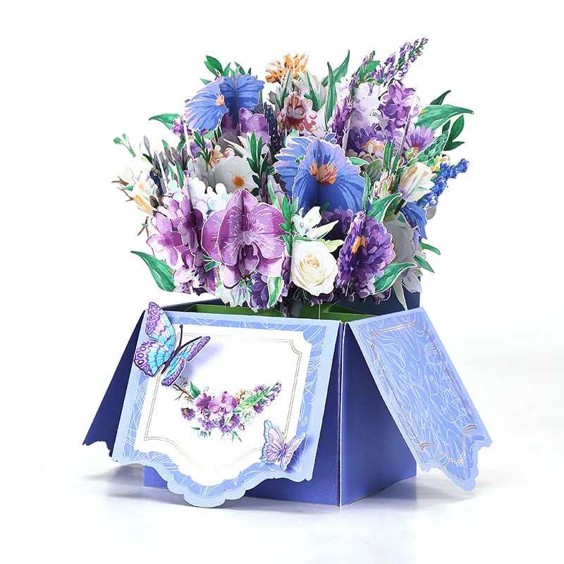 Butterflies Flower Pop Up Cards Mother's Day