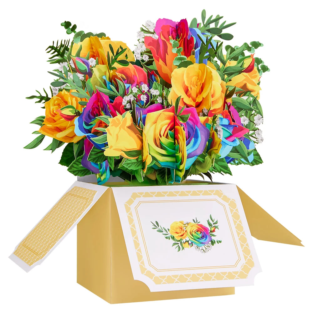 Butterflies Flower Pop Up Cards Mother's Day