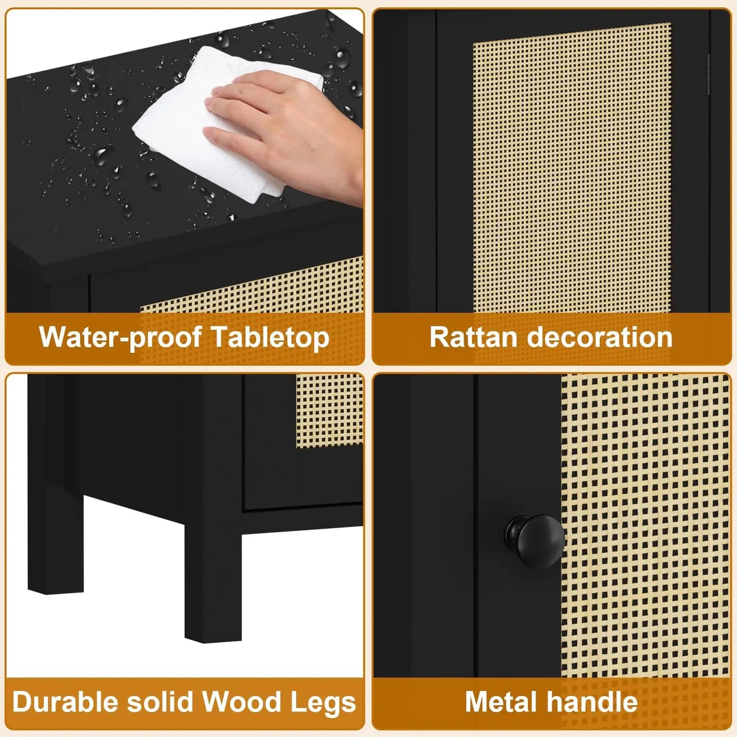 Rattan Nightstand