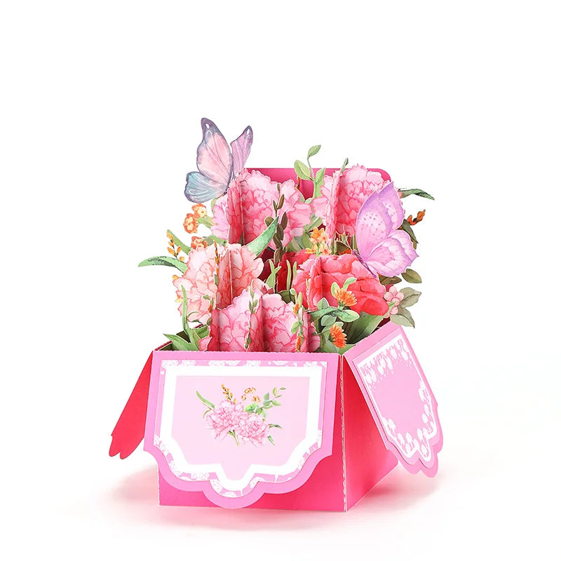 Butterflies Flower Pop Up Cards Mother's Day