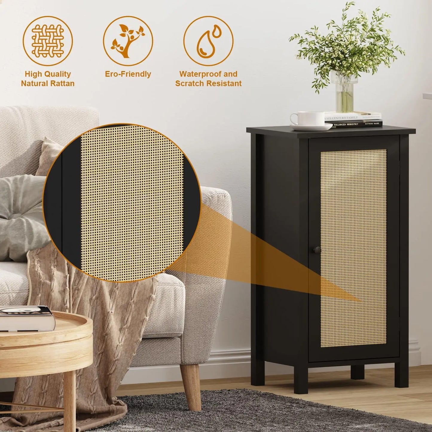 Rattan Nightstand