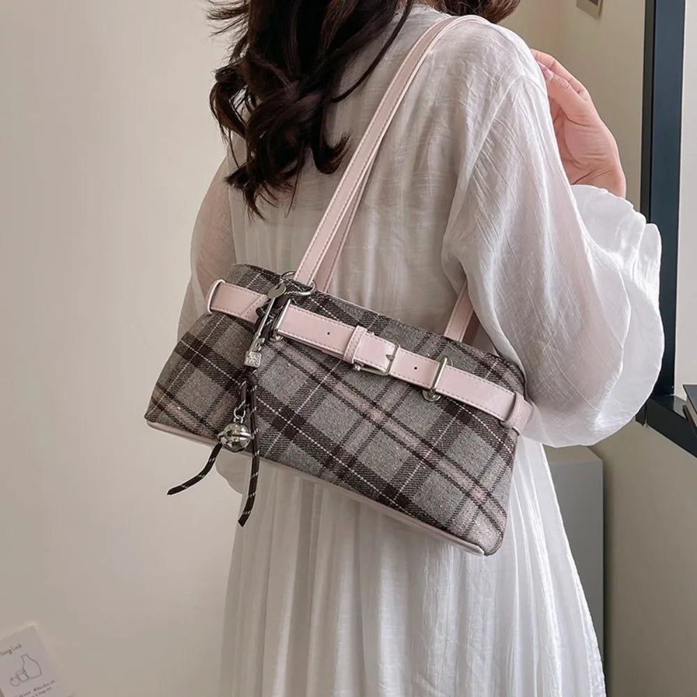 Retro Plaid Women's Shoulder Bag